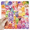 50Pcs/Set Funny Animals Juice Bottle Series 01 PET Stickers Waterproof DIY Fashion Doodle Decals Stickers