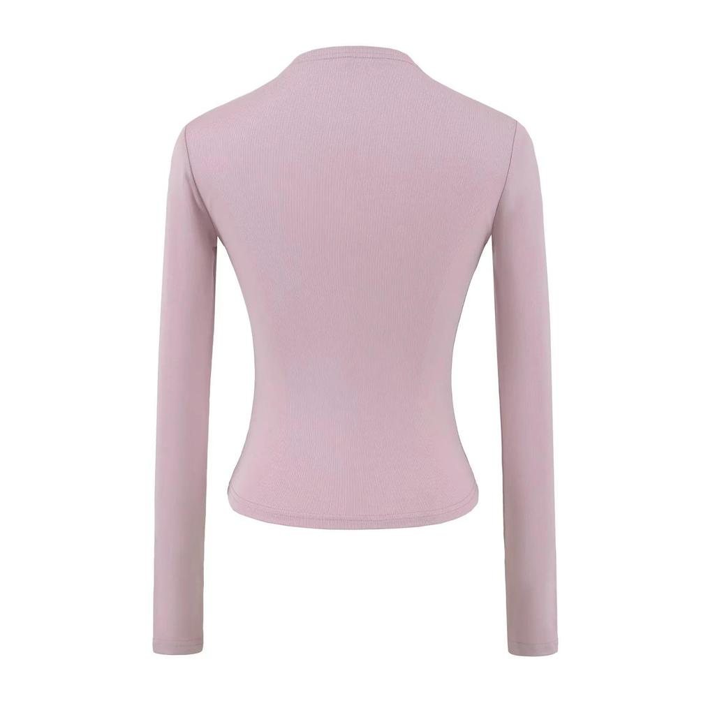 Hot Girl Square Neck Off-Shoulder Slimming Long Sleeve Top for Women