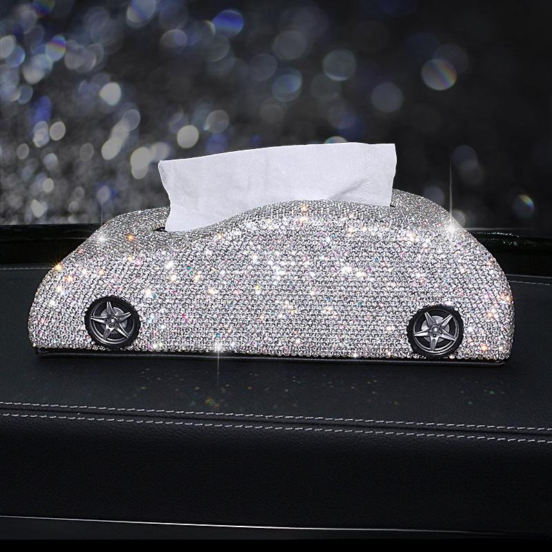 

Car Tissue Box with Wheel Armbox Center Console Backseat Tissue Holder Leather Case Daily Use Style Car Decor Auto Accessories красный