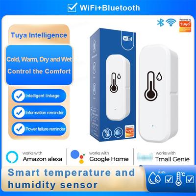 Senzor inteligent de umiditate de temperatură WiFi Tuya, monitor de la distanță SmartLife APP, casă inteligentă, lucru cu Alexa, Asistent Google