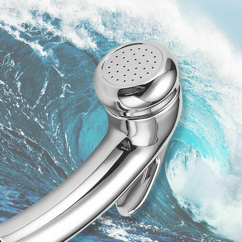 RV Hand Held Shower Head On Off Switch Chrome 3 Spray Water Pressure Hose Camper