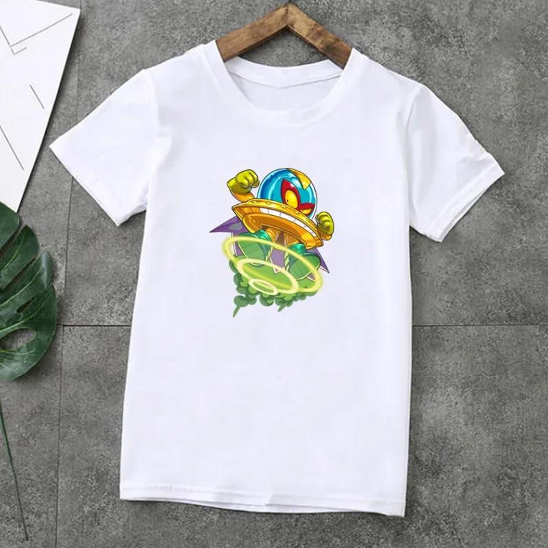 Summer Fashion Unisex T-shirt Cute Los Super Zings Series 4 Cartoon Kids T-Shirts Short Sleeve Print Boys Girls Tops
