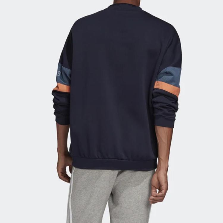 Adidas Originals Trefoil Retro Football Crewneck Sweatshirt Men Tops Navy ED7180