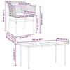 VidaXL Ensemble à manger jardin coussins 7pcs marron poly rotin verre 3334510