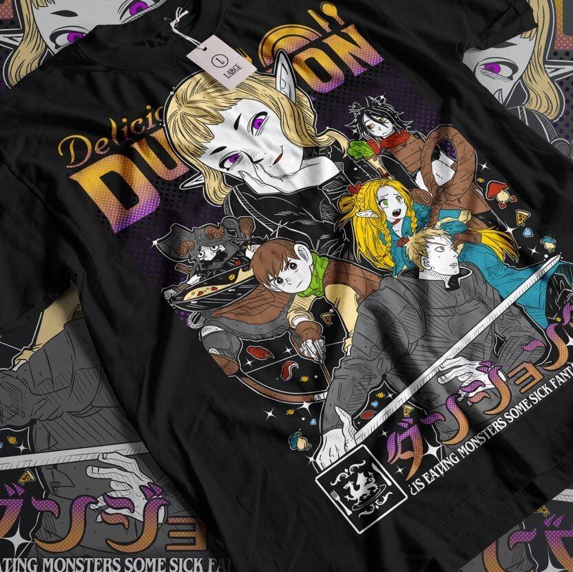 

Senshi T-shirt Senshi For Food Delicious In The Dungeon Gift shirt All Size 2XL