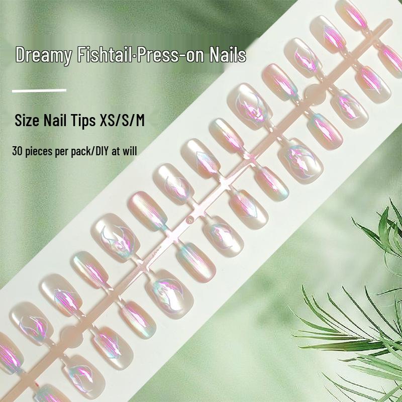 

Mermaid Cat Eye Aurora Nail Art Tips - 30 Piece Set