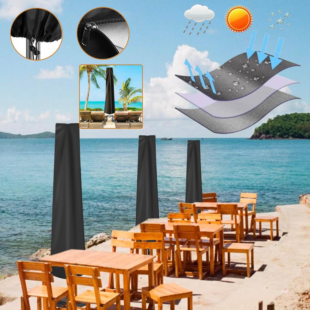 Garden Umbrella Outdoor Parasol Cover Garden Sunshade Uv Cover Accessories Available In 6 Sizes