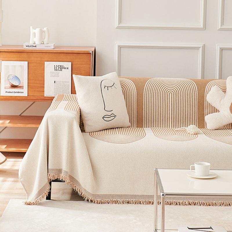 Multi Functional Sofa Throw Sofa Blanket Cover Bed Sheet Geometric Pattern for Home Decor and Outdoor Picnics Carpet