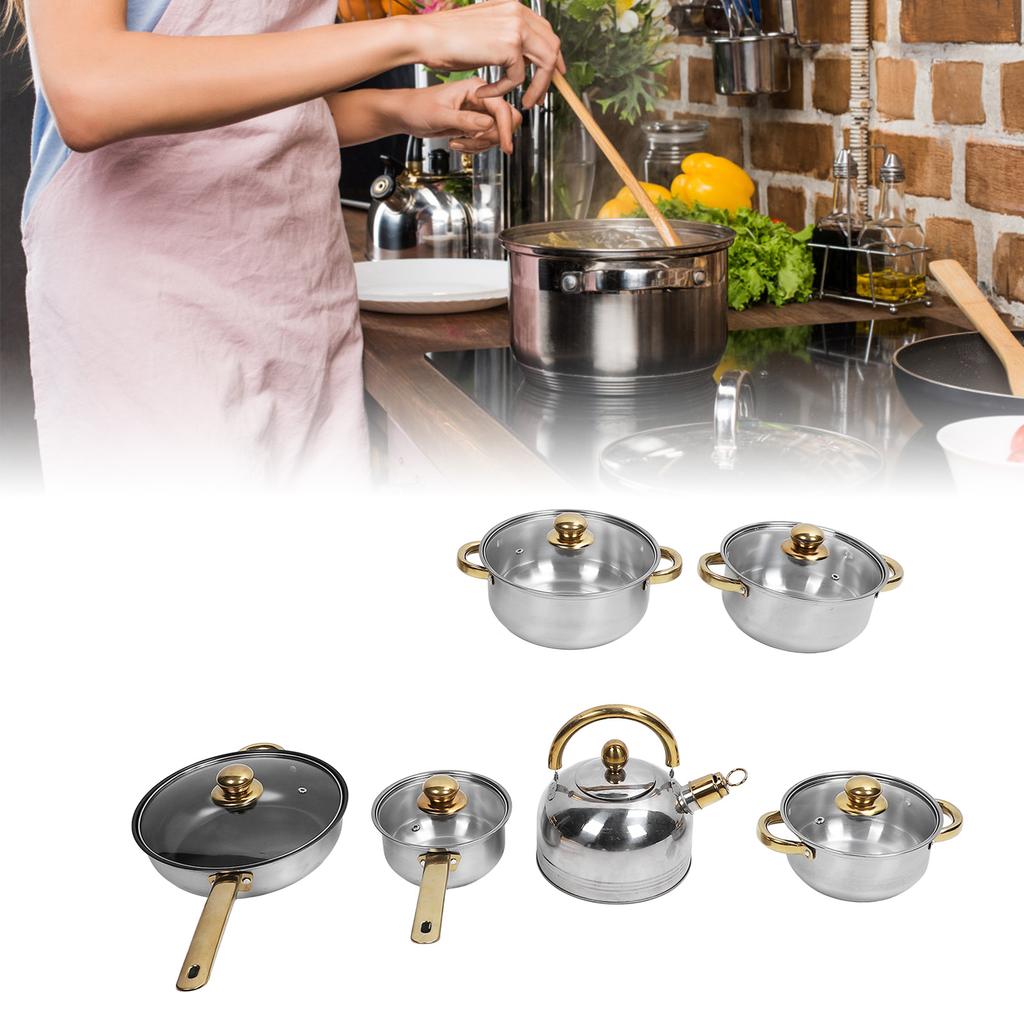 Zestaw garnków ze stali nierdzewnej, odporny na rdzę, bezpieczny, do kuchni domowej i restauracji