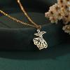 Kinitial Birth Flower Pendants Necklaces For Women Jewelry Ankh Cross Egyptian Leaves Moon Sun Butterfly Chain Choker Collares