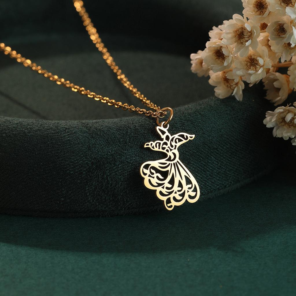 Kinitial Birth Flower Pendants Necklaces For Women Jewelry Ankh Cross Egyptian Leaves Moon Sun Butterfly Chain Choker Collares