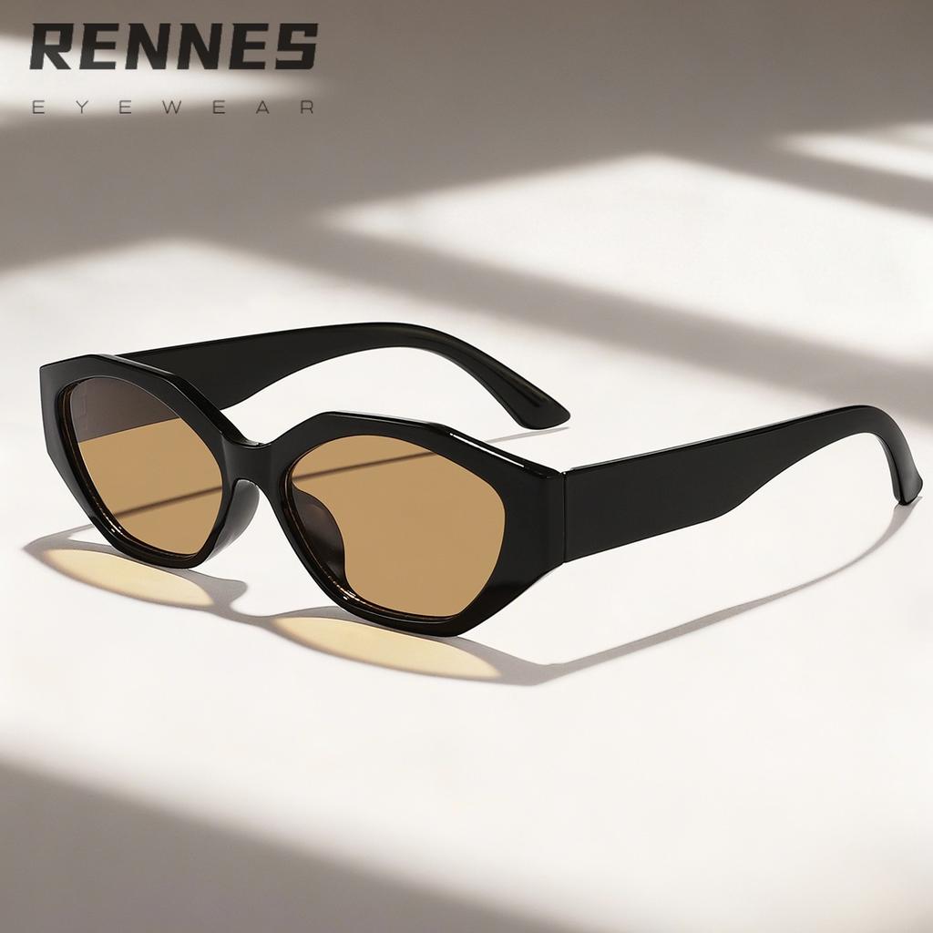Rennes' new irregular cat eye sunglasses are a must-have sunshade sunglasses for men's and women's European and American high-end concave shapes