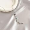 Retro Style Colorful Zircon Tassel Irregular Splicing Long Necklace Light Luxury Pendant Collarbone Chain For Women Jewelry