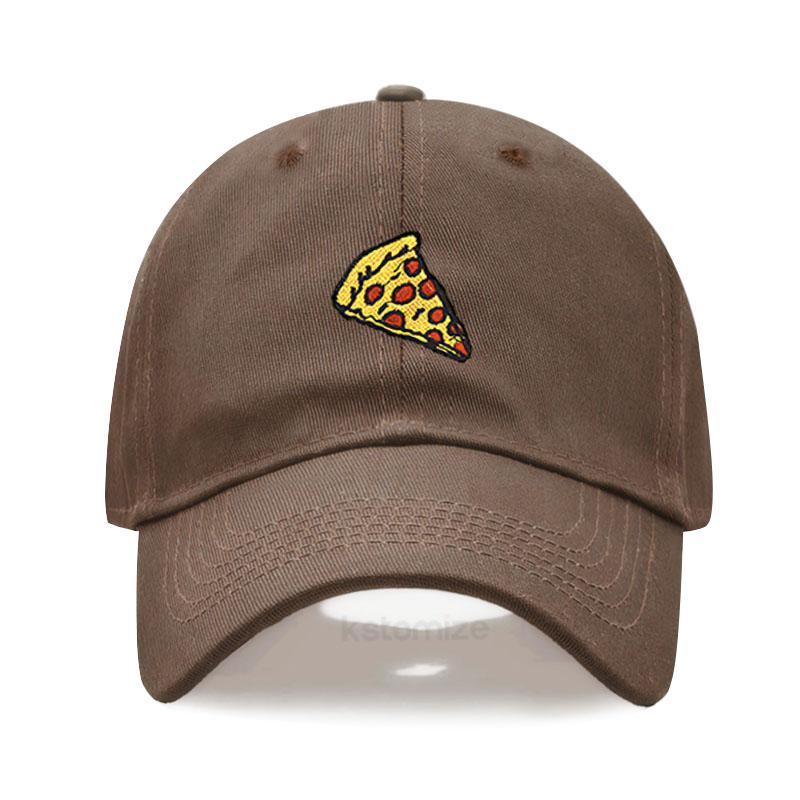 Pizza Embroidered Baseball Cap for Women Men Fashion Adjustable Soft Cotton Dad Hat Unisex Classic Golf Caps