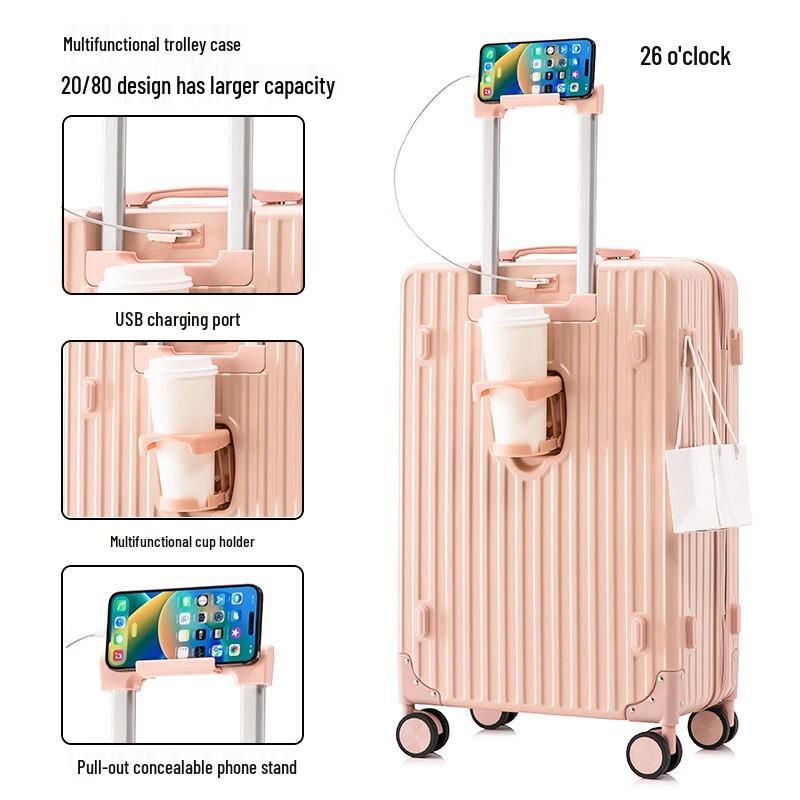 OEING Large Capacity Lightweight Travel Suitcase 26 inch