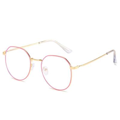 New Unisex Round Myopia Glasses for Men Women Metal Frame Glasses Anti Blue Light Nearsighted Eyewear Glasses -1.0 -2.5