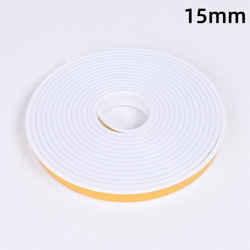 

U Shaped Edge Banding Strip Furniture Wood Panel Wardrobe Decorative Trim Self Adhesive TPE Soft Edge Sealing Tape No Paint Cabinet Edge Protector 15mm білий