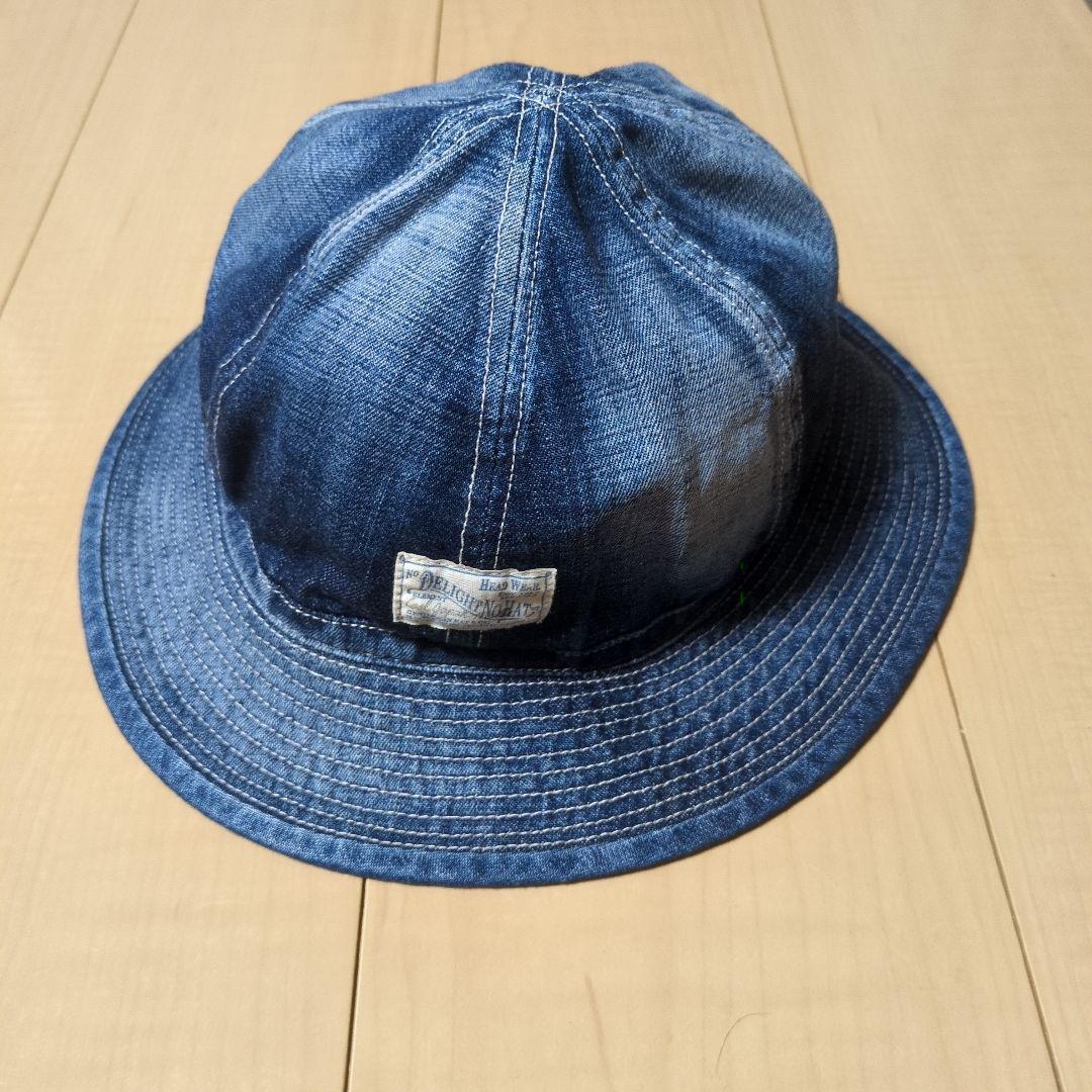 Used Good Condition CA4LA 2010S Denim Metro Hat Selvedge Red Ears