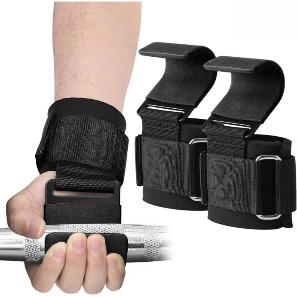 1PC Weight Lifting Hooks Hand-Bar Wrist Straps Gym Fitness Hook Weight Strap Pull-Ups Power Lifting Gloves For Weight Training