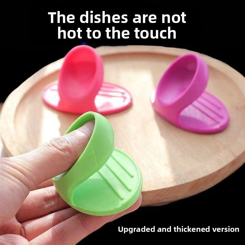 

Силиконовые термостойкие напальчники кухонные перчатки для духовки, микроволновки для мытья посуды 1pcs разноцветный