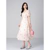 Aiyilian Women's French Floral Midi Dress
