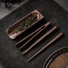 Door Frame Tea Holder Tea Ceremony Tea Holder Tea Clamp Tea Needle Tea Spoon Kung Fu Tea Set Dry Pour Four-Piece Set Cha He