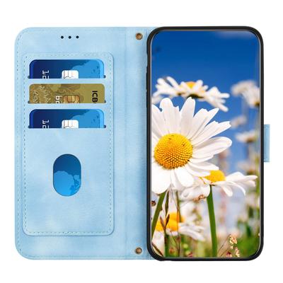 For Motorola Moto G 5G (2024) Case Flower Pattern PU Leather Phone Cover with Card Holder