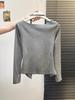 Korean Style Lace Patchwork Faux Two-Piece Long Sleeve T-shirt for Women - Autumn/Winter Spicy Girl Inner Base Layer Top