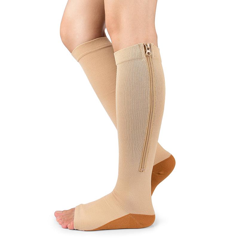 Zipper Compression Sports Socks - Beauty Leg Support Sox