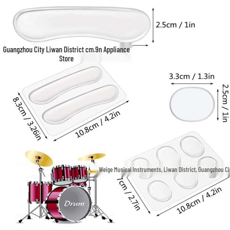 Snare Drum Silicone Mute Pad & Dampening Stand for Practice