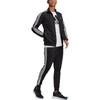 Adidas Three Stripe Casual Sports Solid Color Logo Long Sleeve Set Men sets Black GK9651