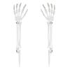 Halloween Skeleton Stake Decorations Creepy Skull Hand Arm with Stakes Realistic Skeleton Bone Model for Outdoor Yard Garden Lawn Decor
