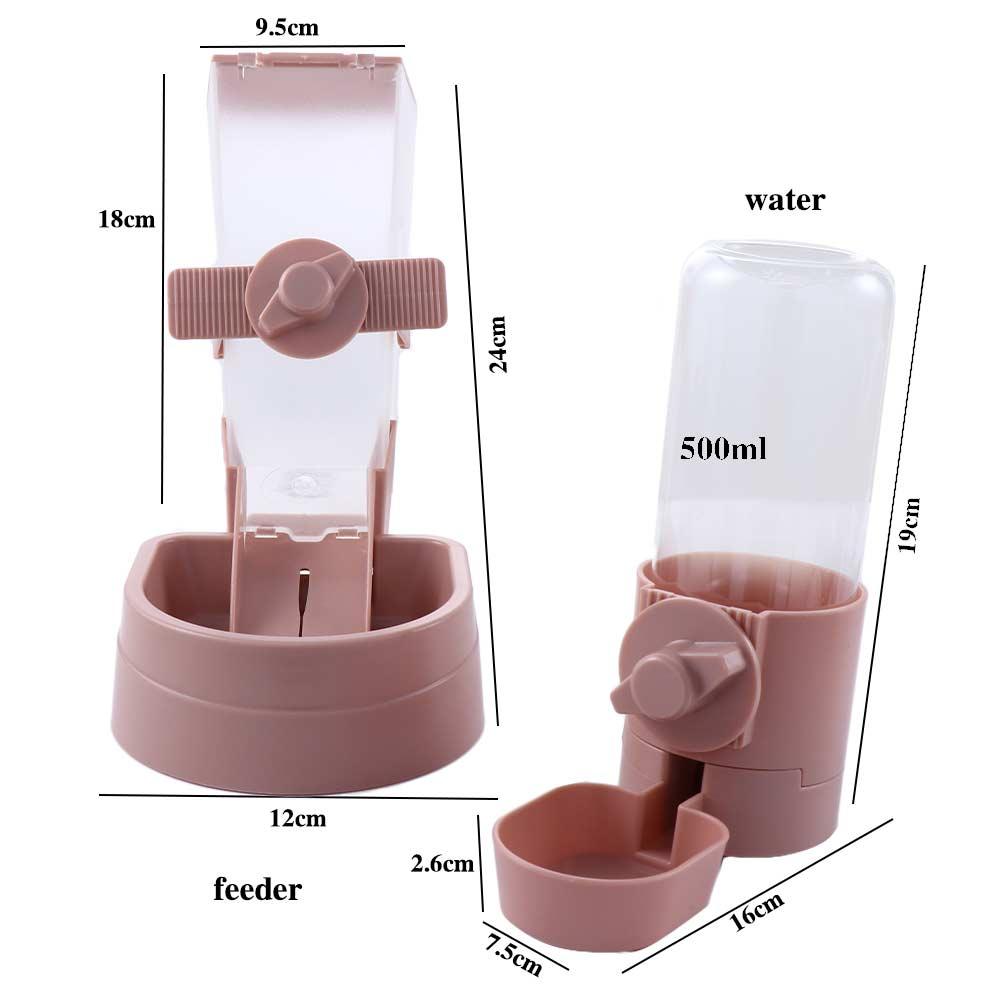 For Puppy Cats Rabbit Pet Plastic Cage Hanging Feeding Product Water Bottle Food Container Feeder Pet Drinker Pet Bowls