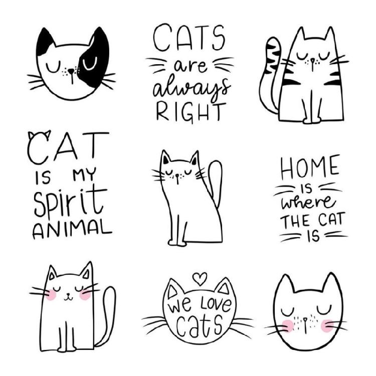 Silicone Seal Stamp Card Making Scrapbooking Embossing DIY Cartoon Cat Stamps 1