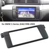 For BMW 3 Series E46 1998-2006 Radio Fascia Panel Parts 1PCS Replacement 1pcs Stereo Vehicle 2 Din ABS Plastic