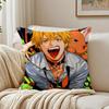 Feurige japanische Manga Kettensägenmann Kissenbezug Kissenbezug Milbenschutz Wohnzimmer Sofa Dekor Kissen Zimmer