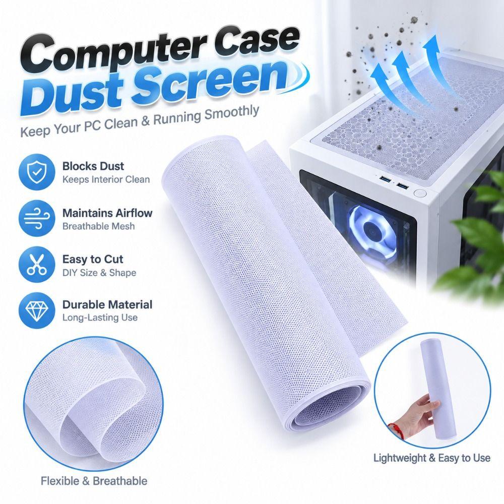 Dust Filtering Computer Case Dust Screen Grille Mesh Computer Case Pad for Speaker Grilles