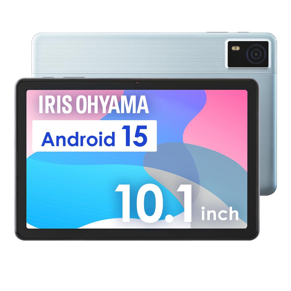 

Iris Ohyama Large Screen Android 64GB Screen Protector CPU 5000mAh Headphone LUCA Headpin Model Pastel Blue Tablet, 10.1-inch Display, 15, Storage,