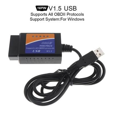 ELM327 V1.5 USB-Scanner, drahtlose Schnittstelle, automatische Schnittstelle, Codeleser, Diagnose-OBDII-Protokolle