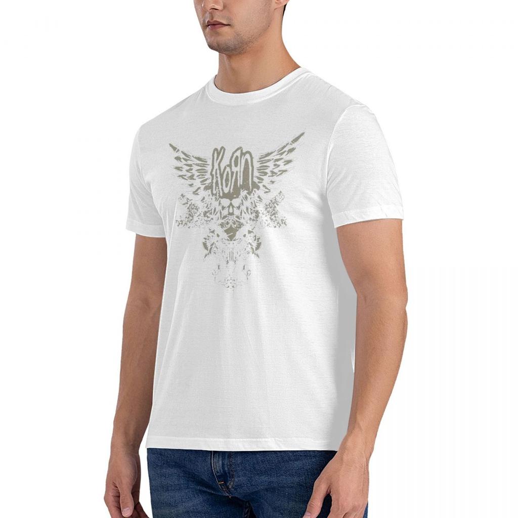 Korned Skull Wings Girls Juniors Black T Shirt Metal Gothic T Shirts Men Women Vintage Oversized T-shirt Tops