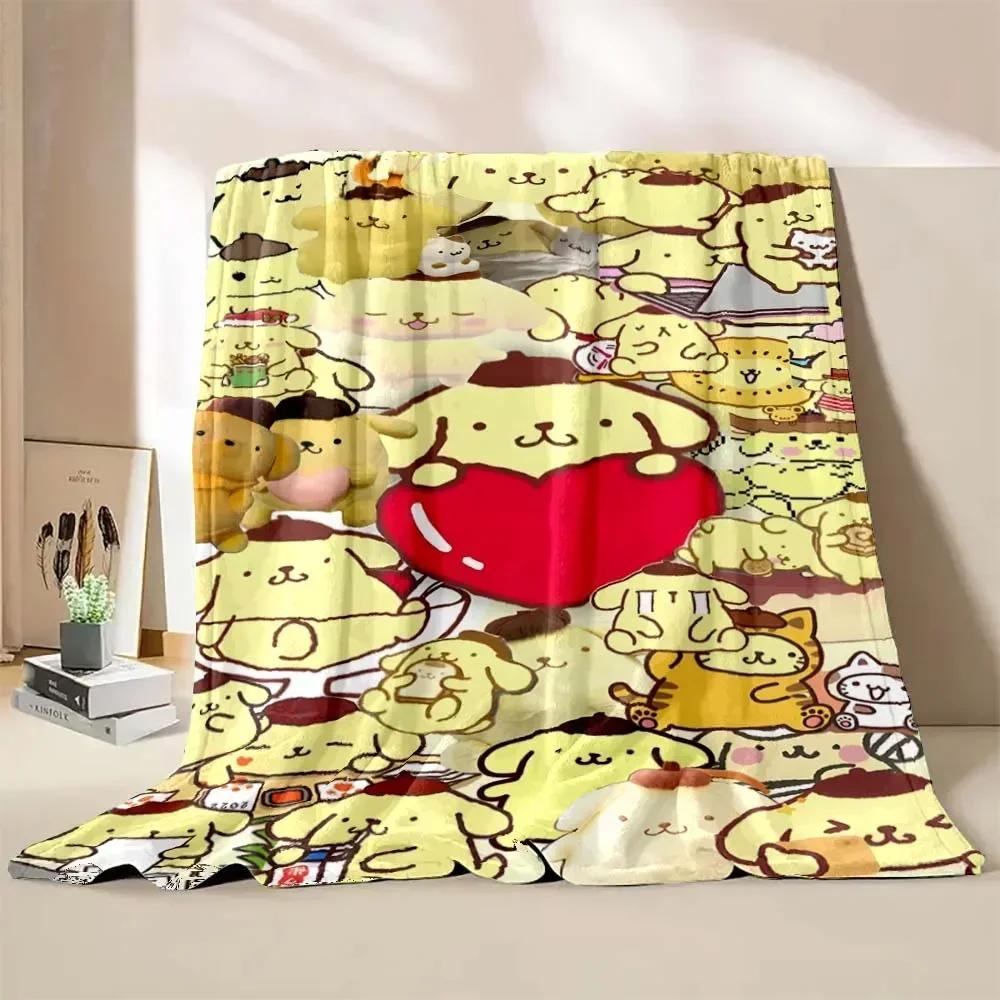 Japanische Pompom Purin Cartoon Decke Kinderzimmer Weich Flauschig Weich Bett Plüsch Überwürfe Baby Mädchen Jungen Plüschdecke Steppdecke Geschenk