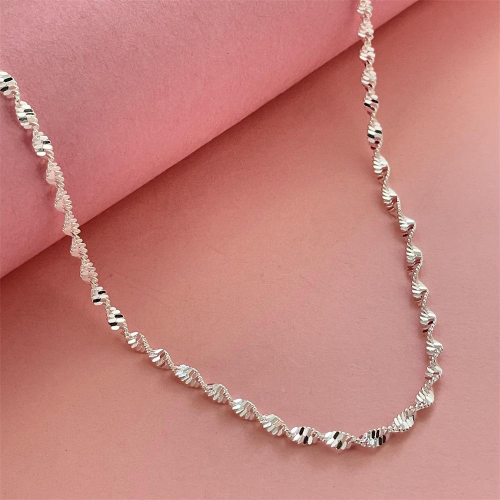 Colar Corrente Lateral Fina Cobre Fofo 40-75CM LONGO 2mm Para Mulheres Homens DIY Moda Casamento Amuleto Joias