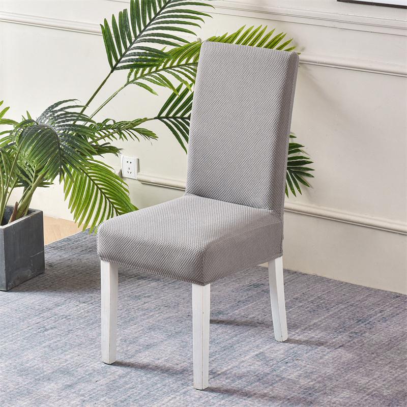 1pc Jacquard Elastic Dining Chair Cover Stretch Chairs Slipcovers Universal Size Seat Covers for Kitchen Wedding Banquet Home