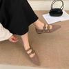 Retro Pointed Head Shallow Mouth Inner Height Increase Single Shoes Women's 2025 New Design French Late Evening Wind Mary Jane Shoes