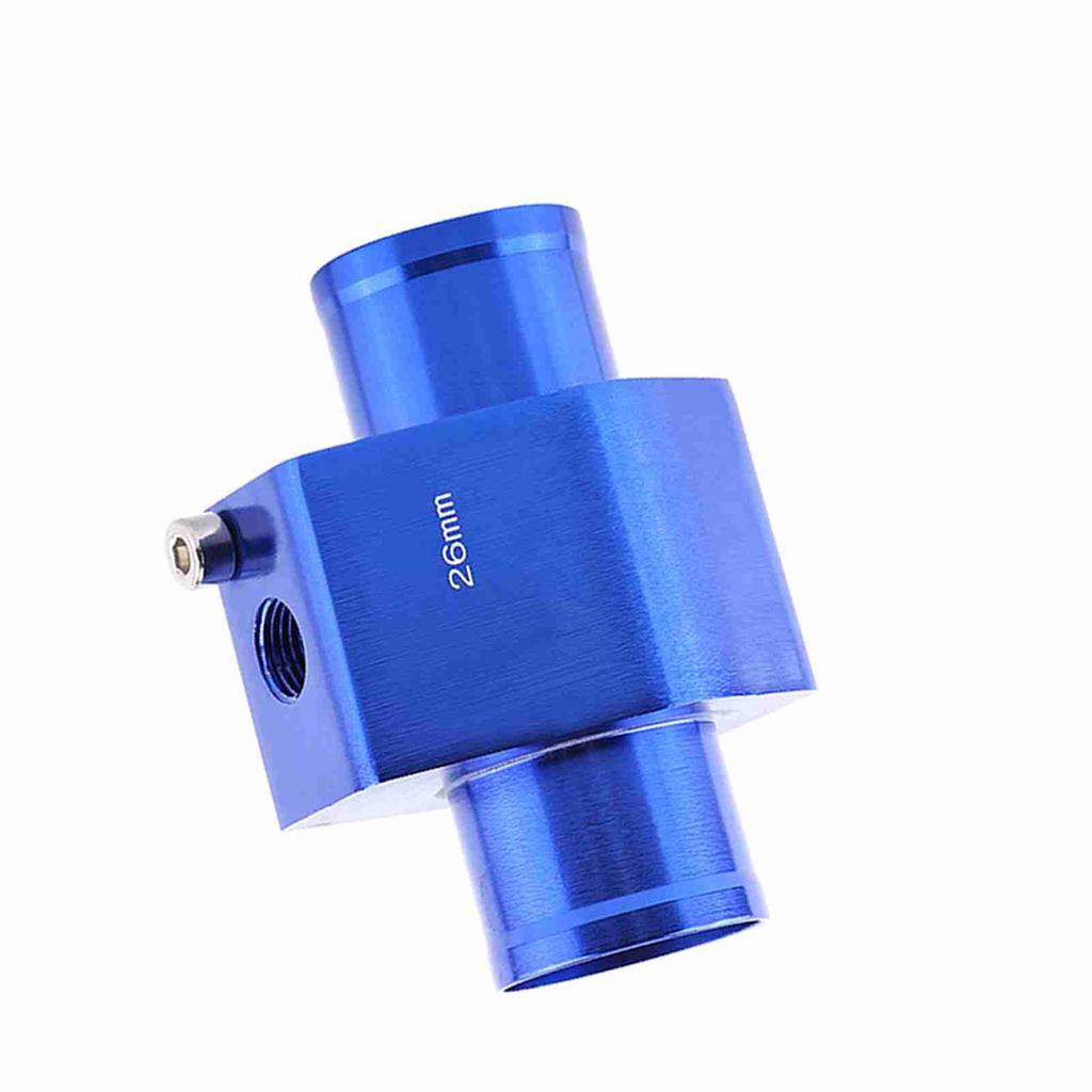 Univerzální kovový adaptér pro teplotní snímač teploty vody do auta pro hadici, modrý 26mm