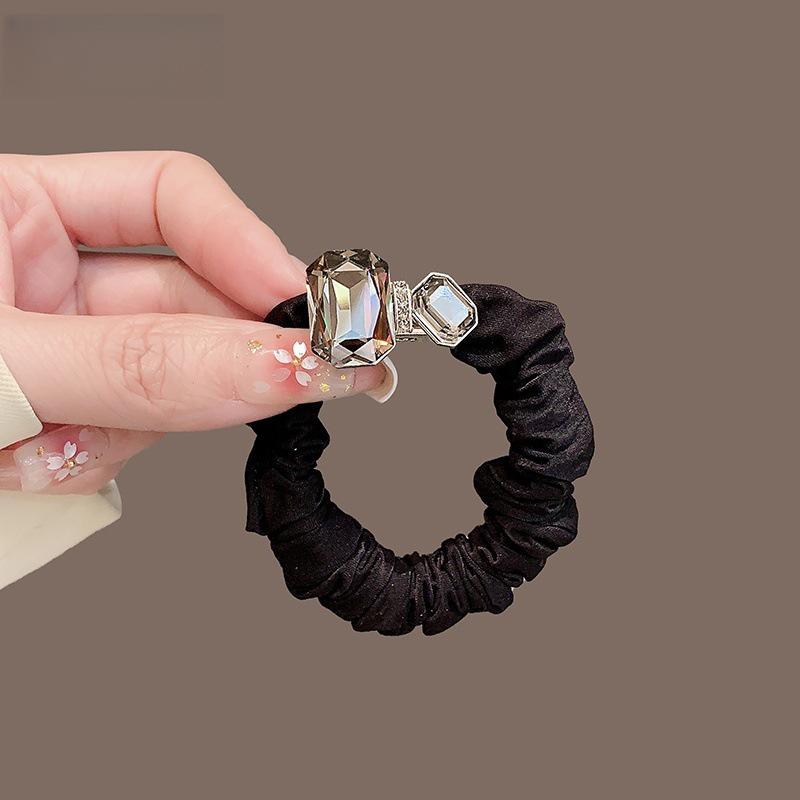 Exquisite Forest Style Butterfly Crystal Hair Ties - Durable Rubber Bands for Women