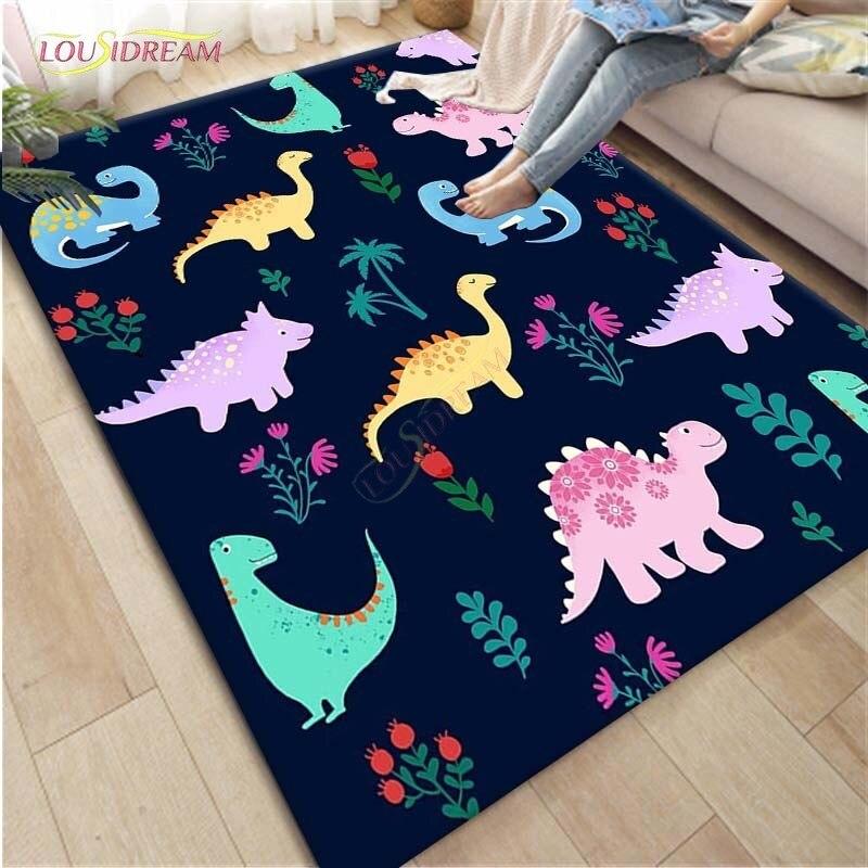 Jurassic Park Dinosaur Pattern Carpet Anti-Skid Area Floor Mat Rug Non-slip Mat Dining Room Living Room Soft Bedroom Carpet