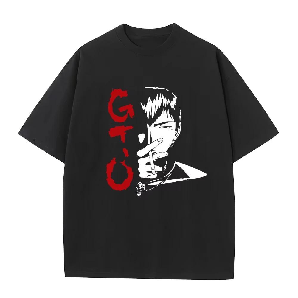 

Men s T-shirt Anime Great Teacher Onizuka GTO Eikichi Onizuka Graphic T Shirts Men Women Vintage T-shirt Men s Funny Manga Tees 4XL