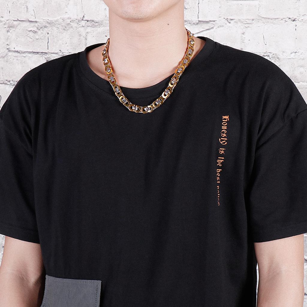 6/8/10mm Wide Hip Hop Punk Chain Necklace for Men Women Stainless Steel Chunky Choker Heavy Link Jewelry Polished Charm Gift