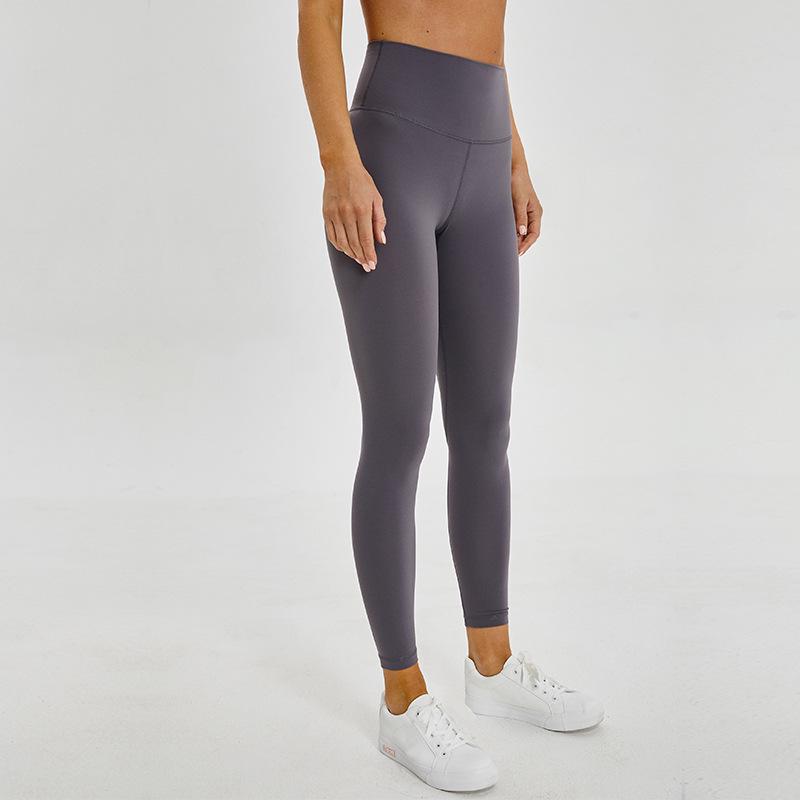 Hautfreundliche High-Waist-Yogahose für Damen - Pfirsich-Po Neun-Punkte Elastische Sportleggings